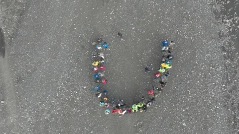 Letter U Aerial View Stock Footage 114838542