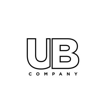 Letter U and B, UB logo design template. Minimal monogram initial based log.. Stock Illustration