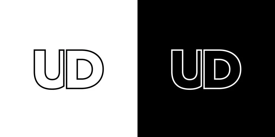 Letter U and D, UD logo design template. Minimal monogram initial based log.. Stock Illustration