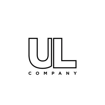Letter U and L, UL logo design template. Minimal monogram initial based log.. Stock Illustration