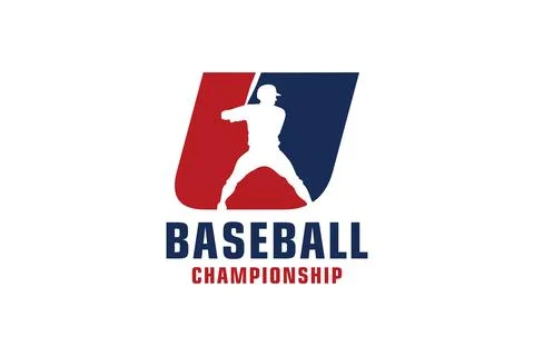 Letter U with Baseball Logo Design. Vector Design Template Elements for Spo.. Stock Illustration