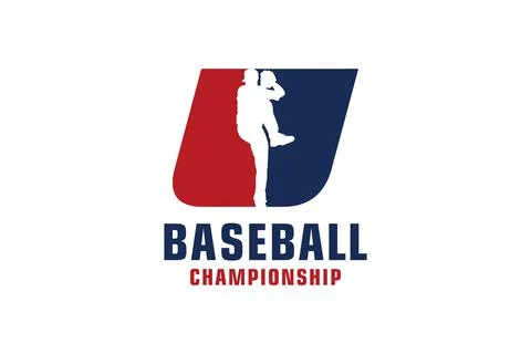 Letter U with Baseball Logo Design. Vector Design Template Elements for Spo.. イラスト素材