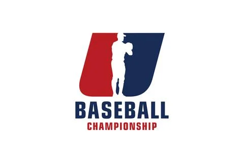 Letter U with Baseball Logo Design. Vector Design Template Elements for Spo.. Stock Illustration