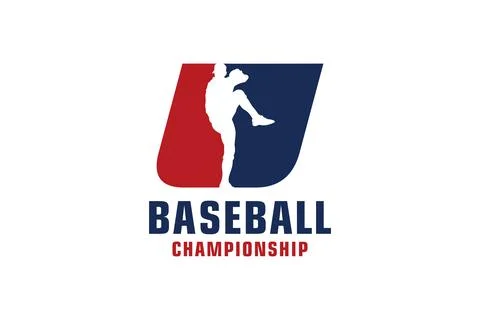 Letter U with Baseball Logo Design. Vector Design Template Elements for Spo.. イラスト素材