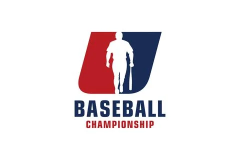 Letter U with Baseball Logo Design. Vector Design Template Elements for Spo.. Illustrazione stock