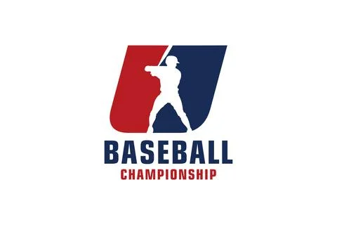 Letter U with Baseball Logo Design. Vector Design Template Elements for Spo.. Stock Illustration