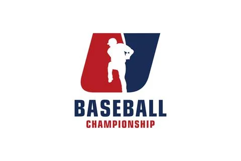 Letter U with Baseball Logo Design. Vector Design Template Elements for Spo.. Illustrazione stock