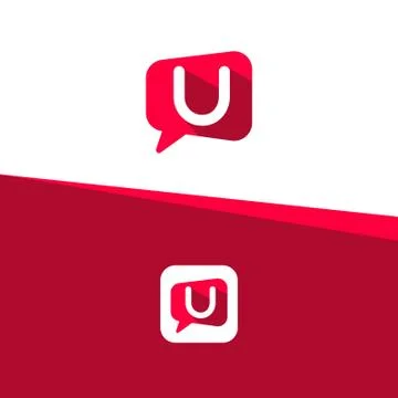 Letter U Chat Talk Logo design template vector illustration Illustration