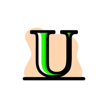 Letter U Conceptual Vector Illustration Design Icon Stock Illustration