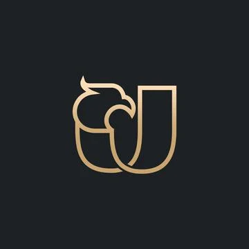 Letter U Eagle Logo , Initial Premium Design Stock Illustration