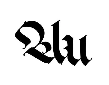 Letter U, in the Gothic style. Vector. Alphabet. The symbol is isolated on a Stock Illustration