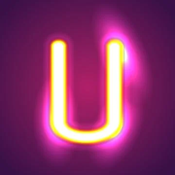 The letter u illumination Stock Illustration