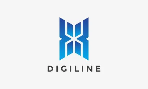 Letter U link logo vector minimalist design brand network connection logoty.. Stock Illustration