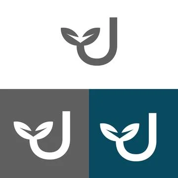 Letter U logo design concept Illustrazione stock