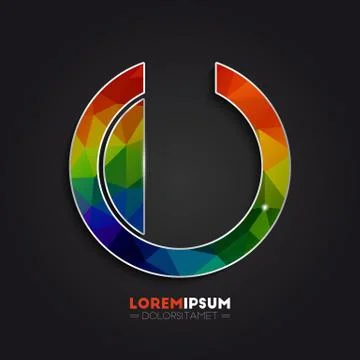 Letter U logo design Illustrazione stock