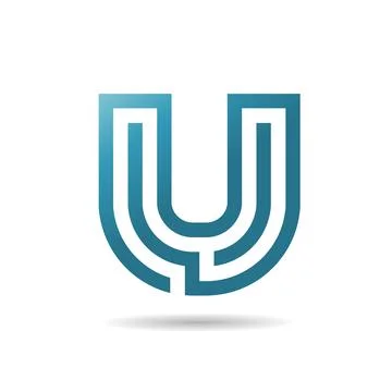 Letter U logo design, Stock Illustration