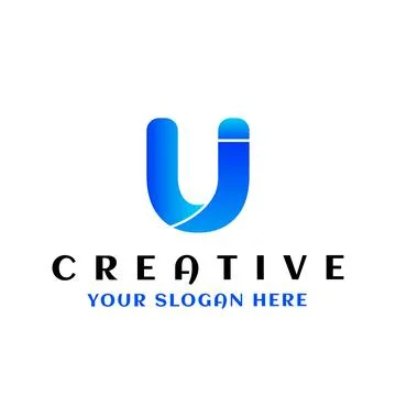 Letter U logo design Template. Initial U letter logo. Usable for Business Stock Illustration