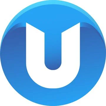 Letter u logo design template with circle shape style Stock Illustration