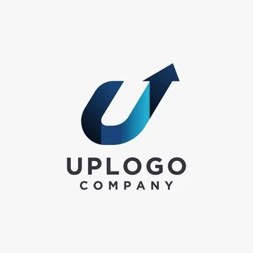 Letter U for Up Logo Icon vector template with 3d floor style Stock Illustration