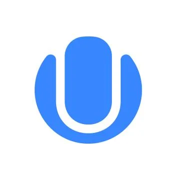 Letter U logo modern vector blue font icon Stock-Illustration