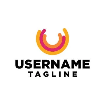 Letter u logo vector simple Stock Illustration