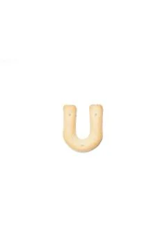 Letter U made of cracker cookie Foto stock