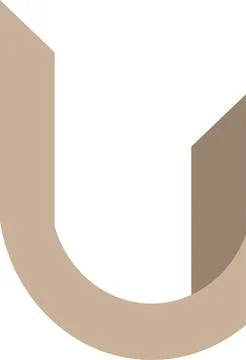 Letter u monogram logo with grid method design Stock Illustration