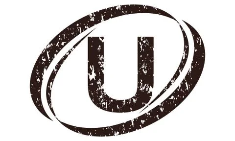 Letter U Rough Logo Stock-Illustration