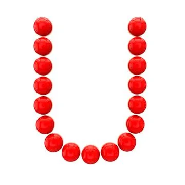 Letter "U" from spheres Stock Illustration