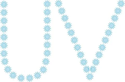Letter U, V from spheres イラスト素材