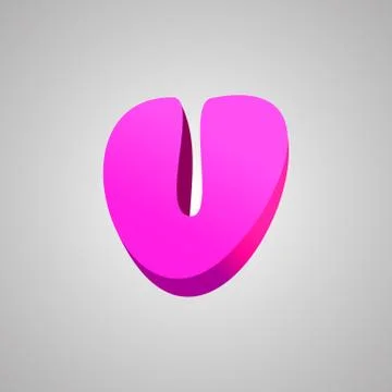 Letter U. Vector comic style font. EPS10 Stock Illustration