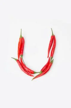 The letter U on a white background Stock Photos