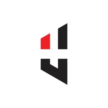 Letter uj simple geometric line logo vector Stock Illustration