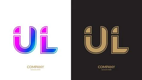 Letter UL logo design vector template. Stock Illustration