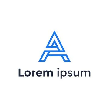 A letter unique logo Stock Illustration