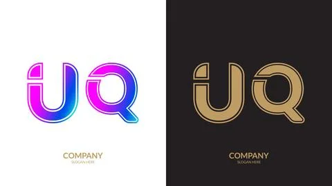 Letter UQ logo design vector template. Stock Illustration