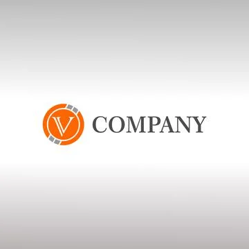 Letter V Alphabetic Logo Design Template, Crypto Curency Logo Concept, Gray.. Stock-Illustration