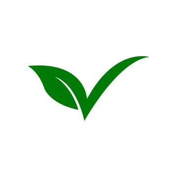Letter V and leaf concept for vegetarian logo Stock Illustration