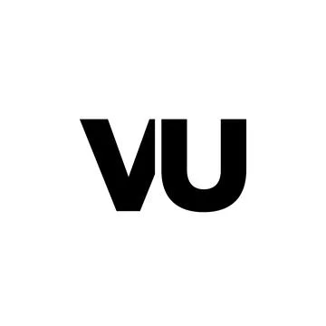 Letter V and U, VU logo design template. Minimal monogram initial based log.. Stock Illustration
