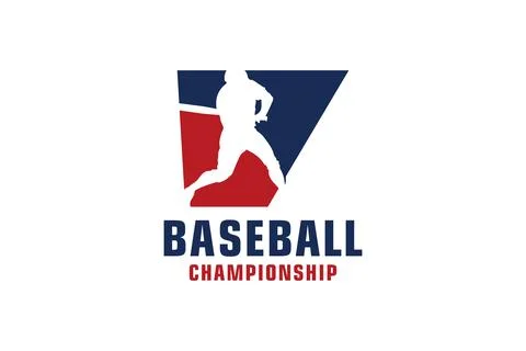 Letter V with Baseball Logo Design. Vector Design Template Elements for Spo.. Illustrazione stock