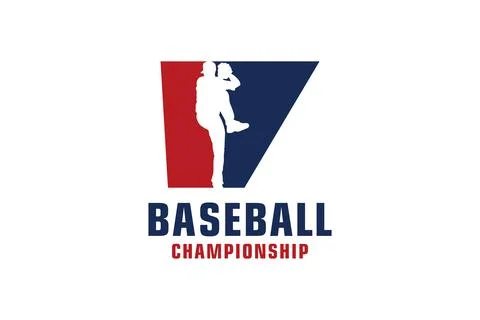 Letter V with Baseball Logo Design. Vector Design Template Elements for Spo.. イラスト素材