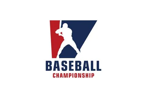 Letter V with Baseball Logo Design. Vector Design Template Elements for Spo.. Stock Illustration