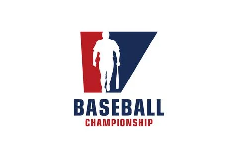 Letter V with Baseball Logo Design. Vector Design Template Elements for Spo.. Illustrazione stock
