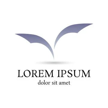 Letter v bat form logo design template Stock Illustration