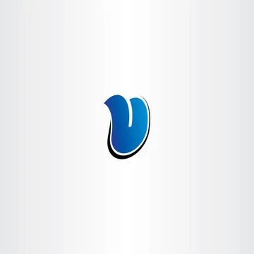 Letter v blue icon vector logo element Illustrazione stock