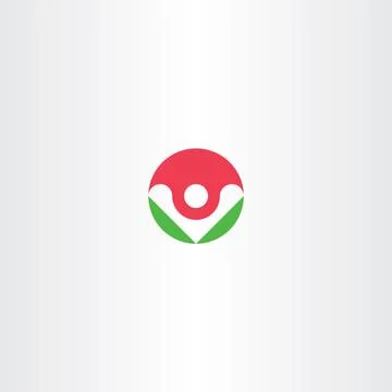 Letter v circle man icon sign vector Stock-Illustration