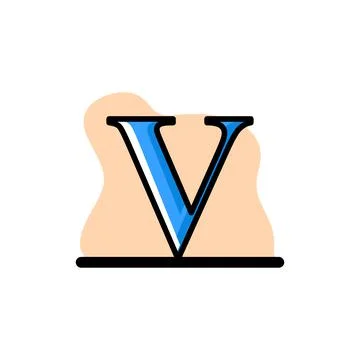 Letter V Conceptual Icon Vector Illustration Design Stock Illustration