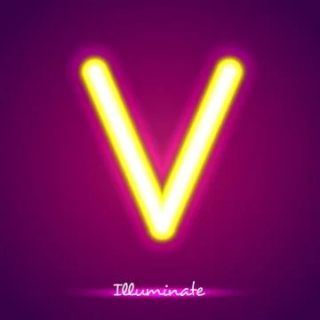 The letter v illumination Stock Illustration