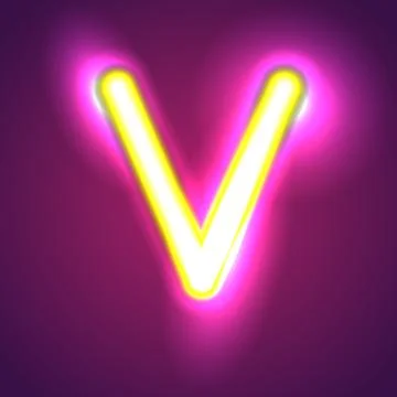 The letter v illumination Stock-Illustration