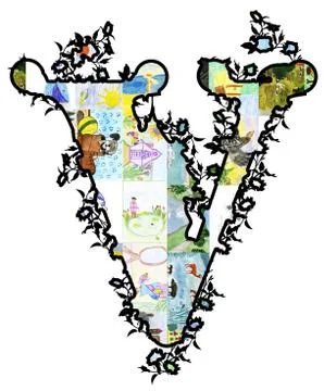 Letter v. Stock Illustration